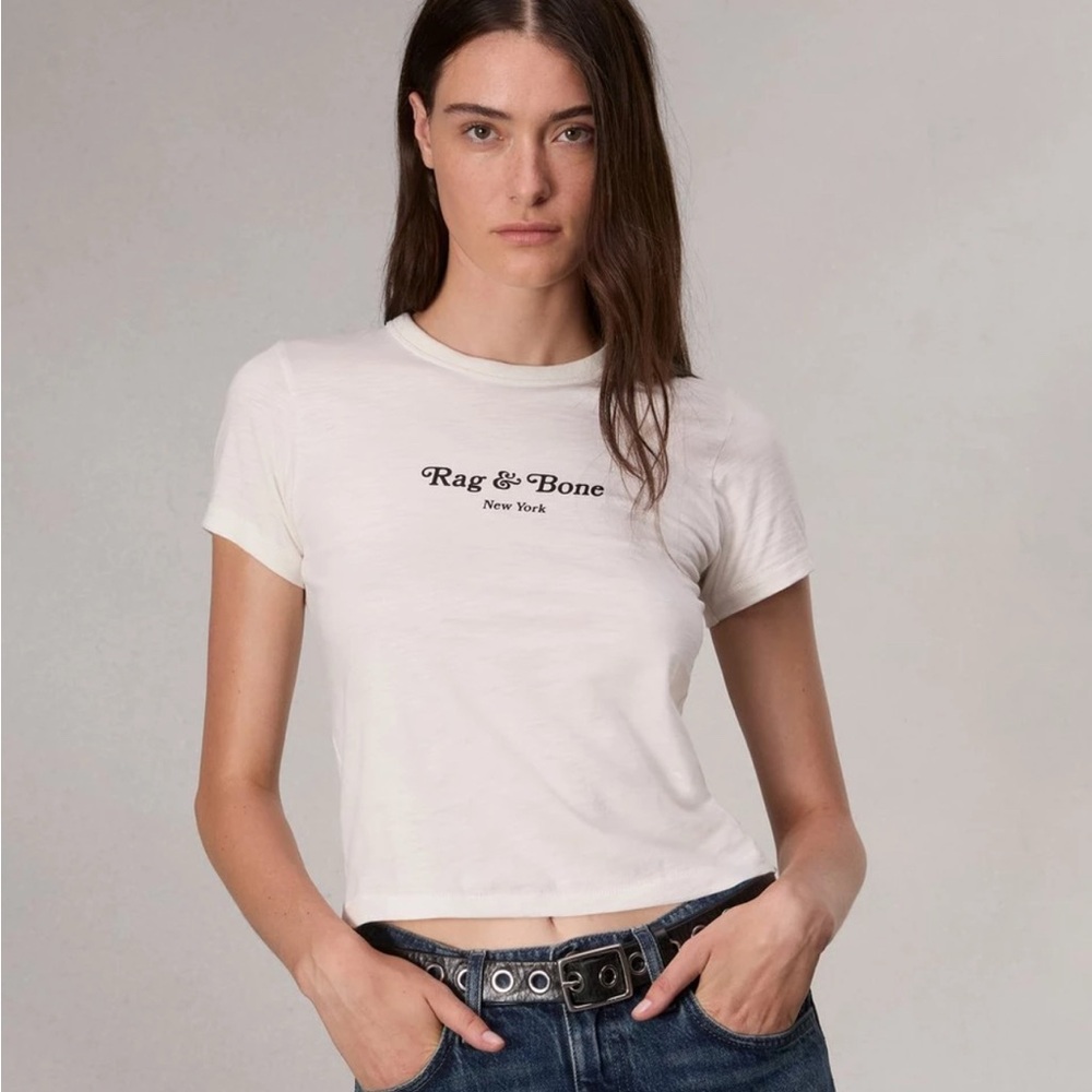 Rag & Bone White Short Sleeve Tee